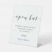 モダン書結婚のバー 台座サイン (正面)