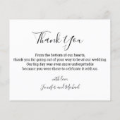 モダン書結婚の写真のコラージュ感謝していユー (裏面)