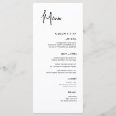 モダン書結婚の名刺 メニュー (正面)