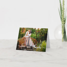 モダン書結婚の恋感謝してい文 サンキューカード