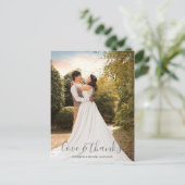 モダン書結婚の愛の写真感謝してい ポストカード (スタンド正面)