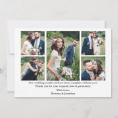 モダン書結婚の愛感謝してい6枚 サンキューカード (裏面)