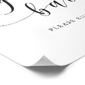 モダン書結婚の葉巻バー標識 ポスター (角)