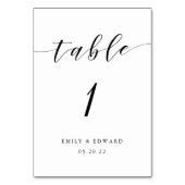 モダン書結婚の テーブルナンバー (裏面)