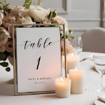 モダン書結婚の テーブルナンバー<br><div class="desc">手カスタム書の結婚デザインを搭載しモダンた。</div>
