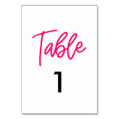 モダン書結婚の テーブルナンバー (裏面)