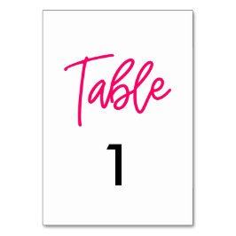 モダン書結婚の テーブルナンバー