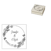 モダン書結婚の ラバースタンプ (押印)