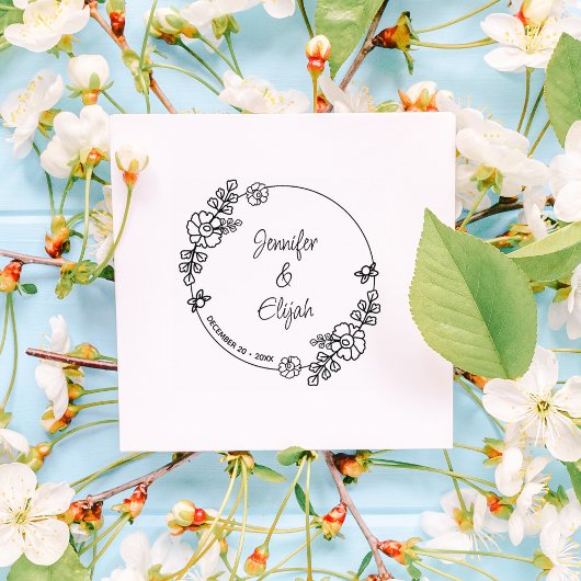 モダン書結婚の ラバースタンプ