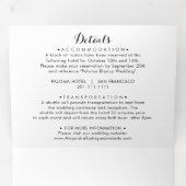 モダン書結婚の 三つ折り招待状 (内部最初)