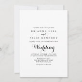 モダン書結婚の 招待状 (正面)