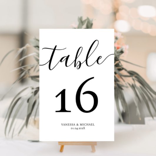 モダン書結婚表番号 テーブルナンバー