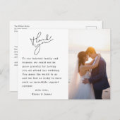 モダン書結婚道の写真ありがとう ポストカード (正面/裏面)