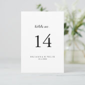 モダン書結婚道表番号 招待状 (スタンド正面)