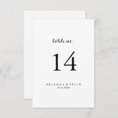 モダン書結婚道表番号 招待状 (正面/裏面)