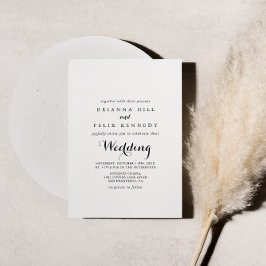 モダン書結婚金ゴールド 箔招待状