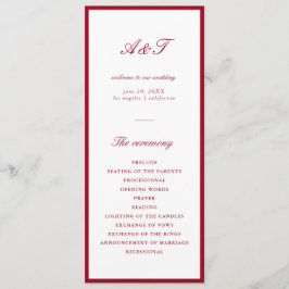 モダン書赤結婚の プログラム