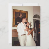 モダン書赤結婚の 招待状 (裏面)