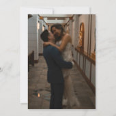 モダン書赤結婚の 招待状 (裏面)