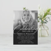 モダン書道お祝い 招待状 (スタンド正面)