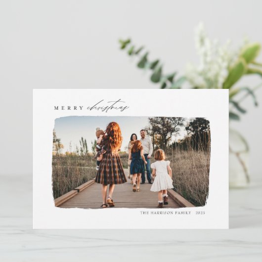 モダン書道のクリスマス独身の写真 シーズンカード (スタンド正面)