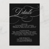 モダン書道の時代を超えた結婚白黒 エンクロージャーカード (正面)