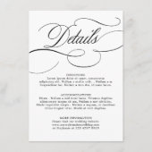 モダン書道の時代を超えた結婚白黒 エンクロージャーカード (正面)