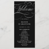 モダン書道の時代を超えた結婚白黒 プログラム (正面)