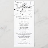 モダン書道の時代を超えた結婚白黒 メニュー (正面)