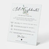 モダン書道の社会結婚安全の緑 台座サイン (正面)