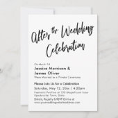 モダン書道の結婚お祝い 招待状 (正面)