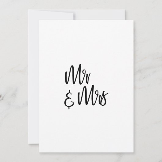 モダン書道の結婚お祝い 招待状 (裏面)