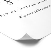 モダン書道オ結婚スナップのハッシュタグ ポスター (角)