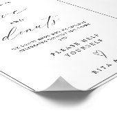 モダン書道デュノバーの結婚ケーキの看板 ポスター (角)