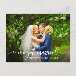 モダン書道得結婚結婚したの写真 ポストカード