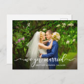 モダン書道得結婚結婚したの写真 ポストカード (正面/裏面)