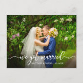 モダン書道得結婚結婚したの写真 ポストカード (正面)