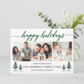 モダン書道水彩松3フォトグリーン シーズンカード (スタンド正面)