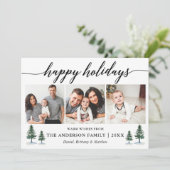 モダン書道水彩松3写真 シーズンカード (スタンド正面)