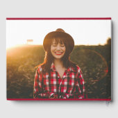 モダン書道赤記念写真葬式 ゲストブック (裏面)