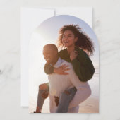 モダン書道w Duo写真Save the Date Arc 招待状 (裏面)