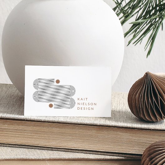 モダン最小幾何線ユニーククリエイティブ 名刺