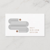モダン最小幾何線ユニーククリエイティブ 名刺 (正面)