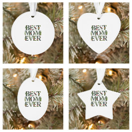 モダン最高のお母さん今まで可愛い花と緑の植物 オーナメント