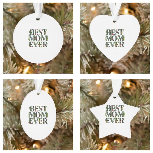 モダン最高のお母さん今まで可愛い花と緑の植物 オーナメント