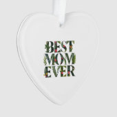 モダン最高のお母さん今まで可愛い花と緑の植物 オーナメント (正面)