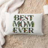 モダン最高のお母さん今まで可愛い花と緑の植物 ランバークッション (ブランケット)