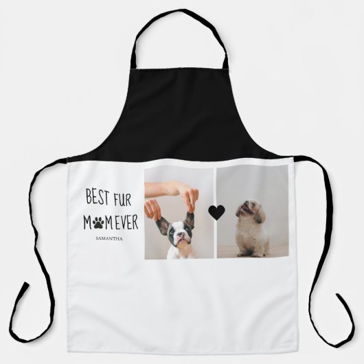 モダン最高のの母 |犬の写真 エプロン (正面)