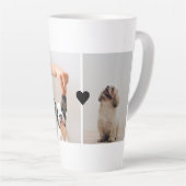 モダン最高のの母 |犬の写真 カフェラテマグ (右アングル)