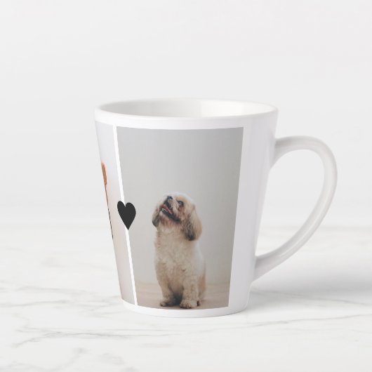 モダン最高のの母 |犬の写真 カフェラテマグ (右)